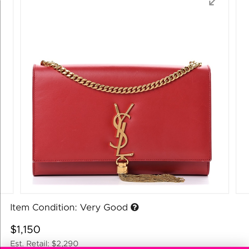 Saint Laurent YSL Chain Tassel Bag